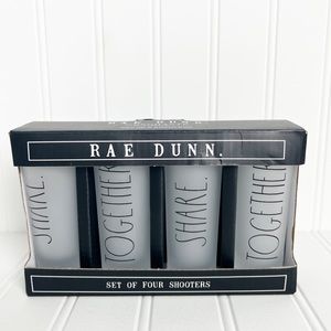 Rae Dunn Share & Together Glass Shooters (4) NEW in box